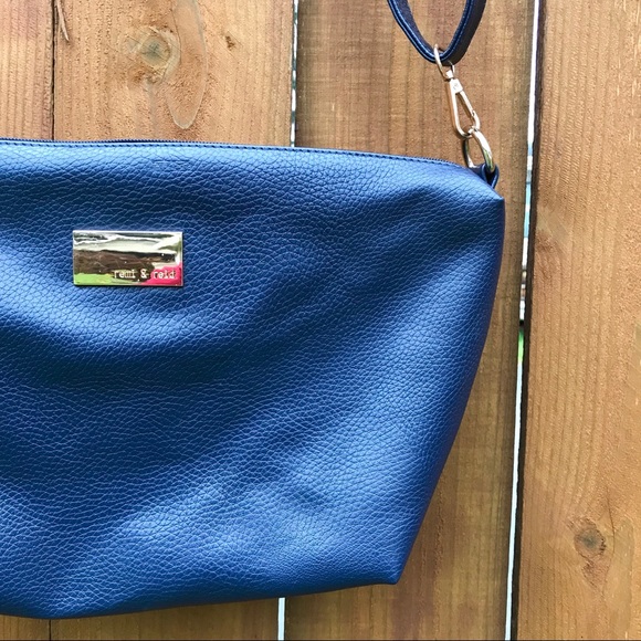 Anthropology Cross Body Blue Purse - Picture 2 of 5